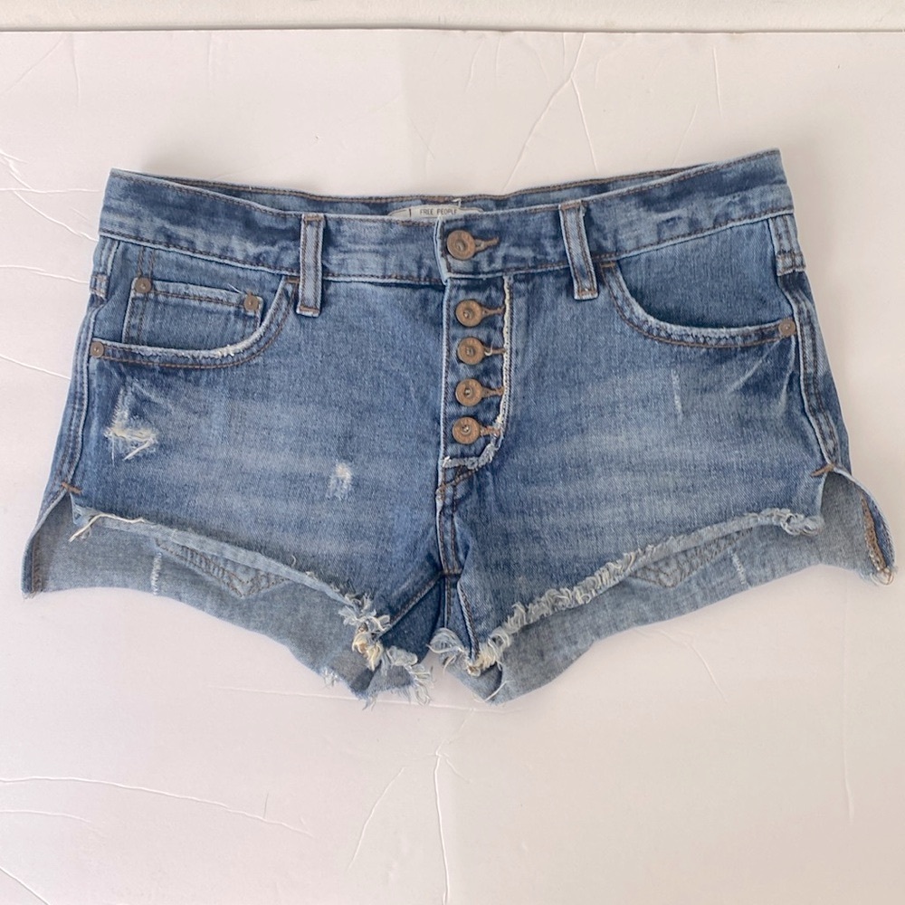 Free people washout denim shorts